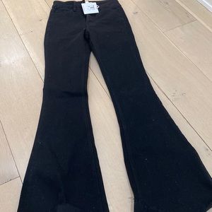 VERVET black high rise super flare jeans